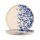 Teller flach Ø15 cm Phobos Weiß Blau