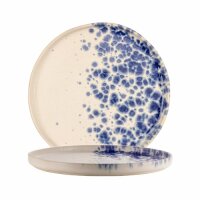 Teller flach Ø31 cm Phobos Weiß Blau