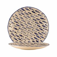 Teller flach Ø24 cm mit Relief-Dekor Thalassios...