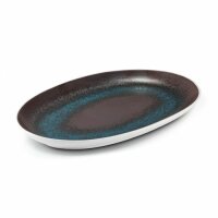 Platte oval 23,5x10 cm Estia Reaktiv Blau