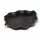 Platte Blattform 28x21,5 cm Kypseli Schwarz Matt