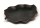 Platte Blattform 34,5x26,5 cm Kypseli Schwarz Matt
