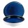 Teller flach 16x17,5 cm Abyssos Matt Weiß Blau