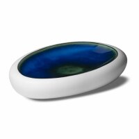 Gourmet Platte 31,5x21x5 cm Abyssos Matt Weiß Blau