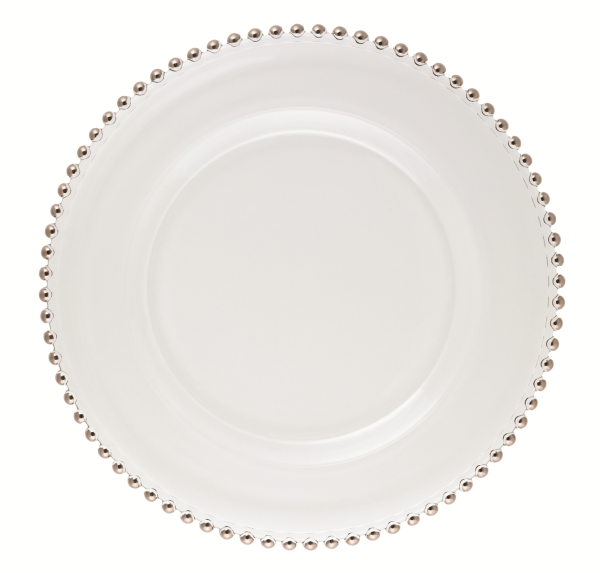 Teller flach Ø15,5 cm Helios Platinum Perlrand