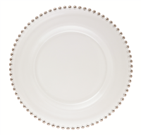 Teller flach Ø34 cm Helios Platinum Perlrand