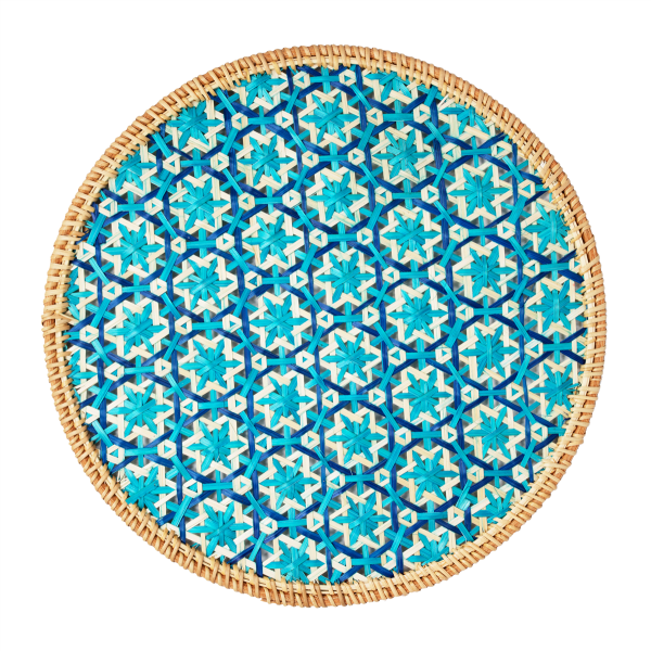 Platzteller Ø36 cm Tersicore doppelseitig Blau Hellblau