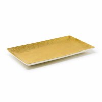 Platte rechteckig 34x19,5x3 cm Deras Gold