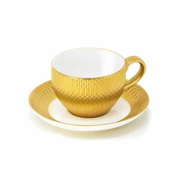 Espressotasse mit Untertasse 8 cl Deras Gold
