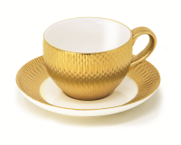 Kaffee-/Teetasse mit Untertasse 20 cl Deras Gold